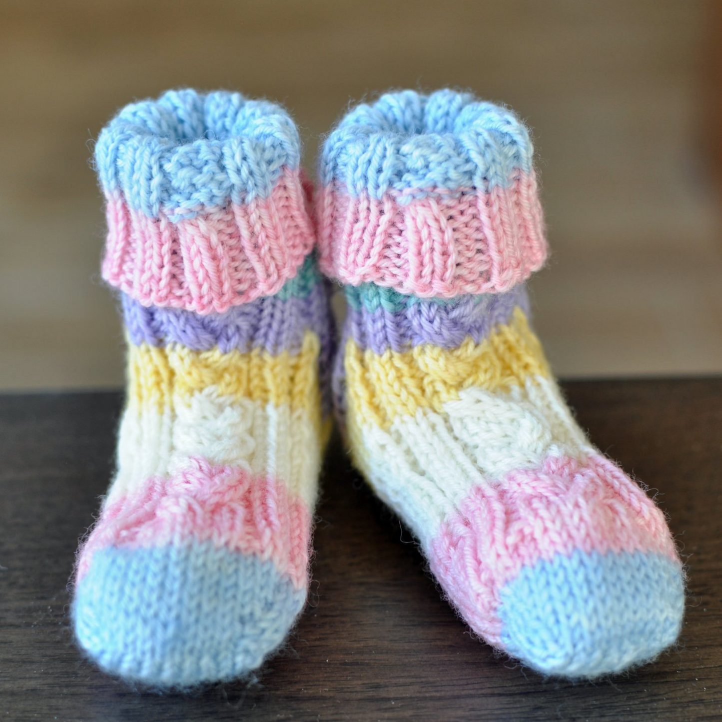 Cute Cable Baby Socks Pattern